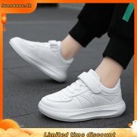 ราคา รองเท้าผ้าใบเด็ก หนัง PU ระบายอากาศได้ดี สวมใส่สบาย รองเท้านักเรียนสีดำและสีขาว สำหรับเด็กชายและเด็กหญิง (44329203430)