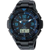 ราคา Citizen Q Q Analog Watch Radio Controlled Solar Waterproof Date Urethane Strap MD06 335 Men s Black Blue (53855892850)