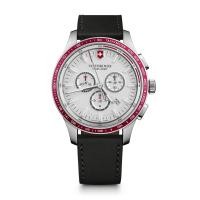 ราคา Victorinox Alliance Sport Stainless Steel Swiss Quartz Watch with Leather Strap Black 21 Model 241819 White Quartz Watch (53755900656)
