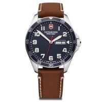 ราคา VICTORINOX Fieldforce Watch Stainless Steel Case 316L Blue Dial Brown Leather Strap Gift 241848 Domestic Genuine Product (52705900141)
