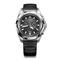 ราคา VICTORINOX I N O X CHRONO Watch Chronograph Recycled Stainless Steel Case 316L Black Dial Black Rubber Strap Waterproof Quick Release Scratch Resistant Coating Bezel Gift Domestic Regular Product 2419