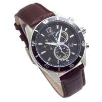 ราคา Citizen Eco Drive Chronograph CITIZEN Solar Chrono Brown Genuine Leather Strap with Extra Strap Black Dial Domestic Model Number VO10 6742F BR Parallel Import (51806275811)