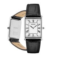 ราคา Parallel import item SEIKO Essentials SWR049 wristwatch for men and women reverse import analog white black leather strap (51656090068)
