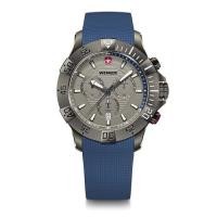 ราคา WENGER SEAFORCE CHRONO Watch Quartz Analog Men s Stainless Steel Case 316L Black Ice Dial Blue Silicone Strap 200m Water Resistant 3 Year Warranty Gift Gray Domestic Genuine Product 01 0643 126 (51205