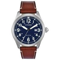 ราคา Parallel Import CITIZEN Eco Drive Chandler BM6838 17L Men s Watch Reverse Import Military Analog Solar Navy Brown Leather Strap Overseas Model (51156272202)