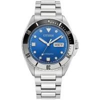 ราคา Citizen Men s Automatic Stainless Steel Watch with Blue Dial Black and Silver Bezel 3 Hand Day Date Model NH7530 52M Silver Classic (50706269650)