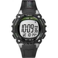 ราคา Timex Full Size Ironman Classic 100 Watch Black Green Chronograph (49557424685)