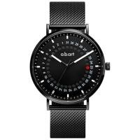 ราคา a b art Men s Watch Swiss Parts Movement Sapphire Glass Black Dial Stainless Steel Mesh Strap Slim Waterproof Analog Simple Business Casual 41mm Minimal Bauhaus Design (49155920873)