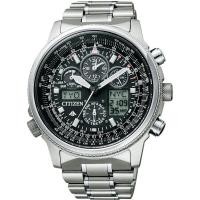 ราคา CITIZEN PROMASTER Eco Drive Radio Controlled Chronograph Watch for Men Jetsetter Series Black and Silver (48506289489)