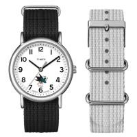 ราคา Timex Unisex Weekender Box Set 38mm Watch San Jose Sharks Black Strap (47557434290)