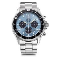 ราคา Orient Watch Men s Watch Mako Solar Powered Chronograph with Domestic Manufacturer Warranty RN TX0206L Sky Blue Silver (47305917001)