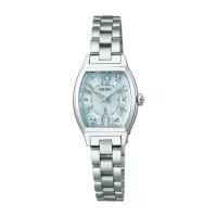 ราคา Seiko Watch LUKIA Quartz Happy Collection Tonneau Shaped Analog Quartz Blue Dial SSWA011 Ladies Silver (47005876085)