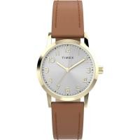 ราคา Timex Women s Main Street 30mm Watch Brown Strap Silver tone Dial Gold tone Case (46807434131)