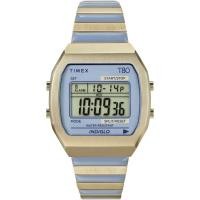 ราคา TIMEX Classic Digital T80 Watch Quartz 3 ATM Water Resistant Plastic Gold Dial TW2W40800 Ladies Genuine Product (46357437938)