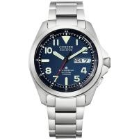 ราคา CITIZEN Promaster Watch Radio Controlled 20 Bar Water Resistant Easy to Read AT6080 53L Lightweight Titanium Day Date Luminous Popular Series Light Powered Eco Drive Sapphire Glass LAND Men s Simple A