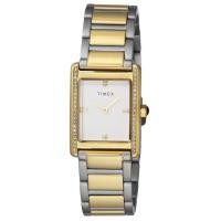 ราคา TIMEX Haley Watch Quartz 5 ATM Water Resistant Mineral Glass Silver Dial TW2V81300 Ladies Authentic Product (45857429361)