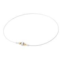 ราคา Phiten RAKUWA Necklace with Wire and Mirror Balls Silver Gold 40cm 50cm Yuzuru Hanyu s Favorite (45856347757)