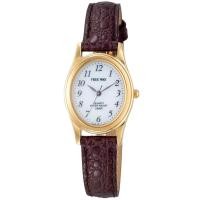 ราคา Citizen Q Q Analog Solar Waterproof Leather Strap Watch for Women White and Brown (45356289635)