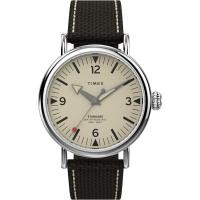 ราคา Timex Standard Men s 40mm Analog Watch with 3 Hands INDIGLO Backlight Luminous Hands Adjustable Durable Strap 50m Water Resistant Brown Silver Tone Cream One Size 40mm Standard 3 Hand Leather Combo St