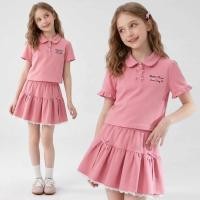 ราคา แม่ เบบี้ สาวสูทเสื้อผ้าเด็กผู้หญิงชุดเด็กผู้หญิงชุดเด็กเวอร์ชั่นเกาหลีเสื้อผ้าเด็กชุดสาวแขนสั้นเสื้อยืดลูกไม้กระโปรงสอง (57657188772)