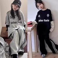 ราคา แม่ เบบี้ สาวเสื้อผ้าสาวชุดฤดูใบไม้ผลิเสื้อผ้าเด็กเวอร์ชั่นเกาหลีเด็กเสื้อผ้าชุดสาวปลอมสองชิ้นท็อปส์สบายๆกางเกงวอร์มชุดสองชิ้น (42729260145)