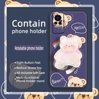 ราคา Kickstand ทนทานเคสโทรศัพท์สําหรับ Xiaomi Civi 5G Civi 1S น่ารัก Glitter ความเรียบง่ายการ์ตูนหมุนได้ขาตั้งปกหลังป้องกันเลนส์โทรศัพท์ Anti knock ผิวรู้สึกซิลิโคนป้องกัน (28794502131)