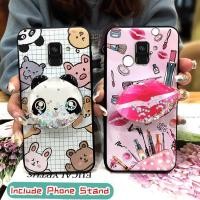 ราคา SAMSUNG ฝาหลังขาตั้งหมุนได้เคสโทรศัพท์สําหรับSamsung Galaxy A8 Plus 2018 A8 2018 SM A730F Quicksandป้องกันเลนส์แฟชั่นออกแบบขาตั้งเรียบง่ายกันน้ําTPUการ์ตูน (50258050248)