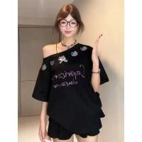 ราคา เอฟเอ็กซ์เสื้อยืดคิตตี้แมว ลายพิมพ์ แขนสั้น สไตล์หลวมสำหรับฤดูร้อน (44757816625)