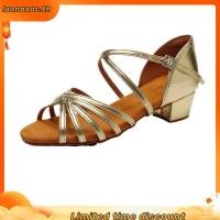 ราคา 3 5 ซม ส้นเด็กสาวรองเท้าเต้นรําแบบละตินผู้หญิง Ballroom Salsa เด็กรองเท้าเต้นรํารองเท้าส้นสูงสีขาว Tango เต้นรํา (51050721098)