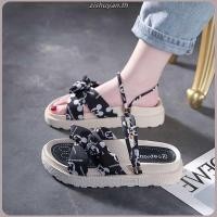ราคา รองเท้าแตะแฟชั่น รองเท้าส้นตึก เสรืมส้นหนาถึง 4 เซนติเมตร สายปรับได้ ใส่แล้วสวย SC2647 (57357848204)