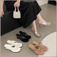 ราคา รองเท้าส้นสูงผู้หญิงแบบเปิดนิ้วเท้า ยาง PU สวมใส่ได้ (56207719825)