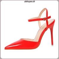 ราคา รองเท้าส้นสูง หัวแหลม สุดเซ็กซี่ ฉลุลาย สําหรับผู้หญิง (49107319784)