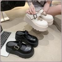 ราคา รองเท้าส้นสูงผู้หญิงพื้นยาง 6 8 ซม ปิดนิ้วเท้า PU (28092950476)