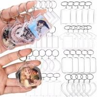 ราคา พวงกุญแจกรอบรูปอะคริลิกใส พวงกุญแจจี้เปล่าแบบ DIY สำหรับใส่รูปภาพได้เอง (48857671416)
