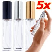ราคา 10ml ขวดสเปรย์น้ำหอมพกพาแบบเติมได้ ขวดสเปรย์แก้วเปล่าแบบพกพา ป้องกันการรั่วซึม 1 3 5ชิ้น (57257777709)