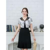 ราคา เดรสทำงาน ป้าย Phawi มือ 1 สีดำ ชายพลีท ไซต์ XL (53407495100)