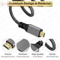ราคา YOLOGO สาย HDMI D type สายวิดีโอความละเอียดสูง Micro HDMI เป็น HDMI แบบพกพาหลายขนาด สายถักแบบการเชื่อมต่อกล้อง โทรทัศน์ (54357760918)