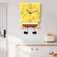 ราคา นาฬิกาแขวนผนัง spongeBob พิมพ์ลายการ์ตูนน่ารักสำหรับห้องเด็ก ปี 2024 (28792206095)