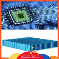 ราคา Honglai Hilitand ฮีทซิงค์อลูมิเนียม Smart Design Cooler 150x120x20 มม สำหรับ CPU Amplifier PCB Board สีน้ำเงิน (52708353627)