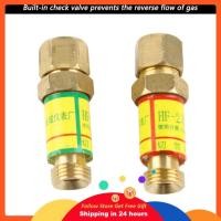 ราคา Honglai ชุดตัวดักจับเปลวไฟออกซิเจนอะเซทิลีนพร้อมเช็ควาล์วทองเหลือง M16 1 5 เกลียว 1 คู่สำหรับไฟฉายเชื่อมตัวควบคุมแก๊สและอุปกรณ์ตัด (51608367548)