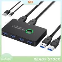 ราคา ecshop1 ph USB 3 0 KVM USB Switcher สําหรับคีย์บอร์ดเมาส์เครื่องพิมพ์ Mi Box 2 PC Port Sharing 4 ชิ้นอุปกรณ์ USB Hub (55908379215)