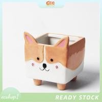 ราคา ecshop1 ph สัตว์น่ารัก Corgi Ceramic Planter กระถางดอกไม้เซรามิก (56358379381)