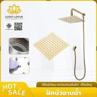 ราคา LUCKYLOTUS ฝักบัว Rain shower อาบน้ำ หัวหมุน 360 องศา ใช้กับเครื่องทำน้ำอุ่นได้ (44707386242)