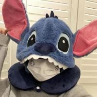 ราคา หมอนรูปตัวยูลายการ์ตูน Stitch น่ารักมีฮู้ดสำหรับนอนกลางวันหมอนรองคอสร้างสรรค์ช่วงพักกลางวันของขวัญวันเกิด (26729394162)