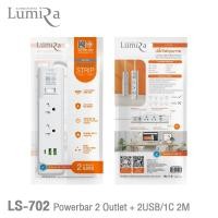ราคา LUMIRA ปลั๊กไฟ LS 702 ปลั๊กราง ปลั๊กพ่วง 2 ช่อง USB 2 ช่อง 10 A สายยาว 2 เมตร รองรับ 2300W ปลอดภัยด้วยม่านนิรภัย (44176959683)