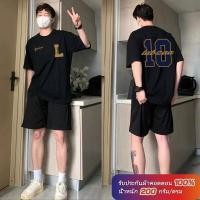 ราคา ผ้าฝ้าย 100 HSAN oversize unisex เนื้อผ้านุ่มระบายแขนสั้น T shirt สีดำและสีขาว เสื้อยืดทูโทน เสื้อยืดแขนสั้น (48607862588)