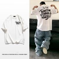 ราคา พร้อมส่ง เสื้อยืด Oversize ผ้าฝ้าย100 ผู้ชายและผู้หญิง ลาย TRAVEIFAR ไม่หด ไม่ย้วย สไตล์เกาหลี เสื้อผ้า วัยรุ่น (45507839738)