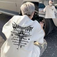 ราคา ผ้าฝ้าย 100 Luvoro oversize unisex เนื้อผ้านุ่มระบายแขนสั้น T shirt สีดำและสีขาว เสื้อยืดทูโทน เสื้อยืดแขนสั้น (56607747149)