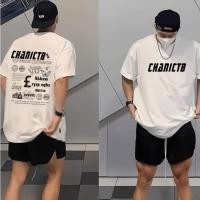 ราคา ขายดี เสื้อยืด โอเวอร์ไซส์ สไตล์อเมริกัน สตรีท ลาย CHANICTB ผ้าคอตตอน ผ้าฝ้ายใส่สบาย สไตล์เกาหลี เสื้อวินเทจ มินิมอล (52907828515)