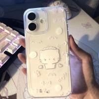 ราคา คิตตี้น่ารักเหมาะสําหรับ17 16 15มือโปร ไอโฟน 14 13เคสนิ่ม11อินสไตล์เคสโทรศัพท์หญิง (40126993900)